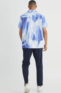 boohooMAN Short Sleeve Oversized Satin Abstract Shirt | UK| Shirts