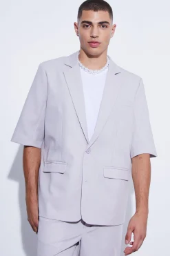 boohooMAN Short Sleeve Oversized Single Breasted Suit | UK| Suits & Tailoring