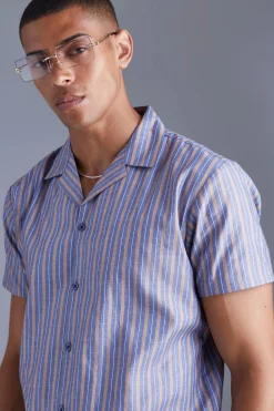 boohooMAN Short Sleeve Regular Bold Stripe Shirt | UK| Shirts