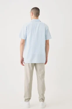 boohooMAN Short Sleeve Revere Linen Shirt | UK| Shirts