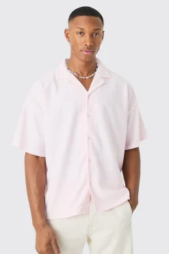 boohooMAN Short Sleeve Ribbed Boxy Shirt | UK| Shirts