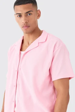 boohooMAN Short Sleeve Ribbed Oversized Shirt | UK| Shirts