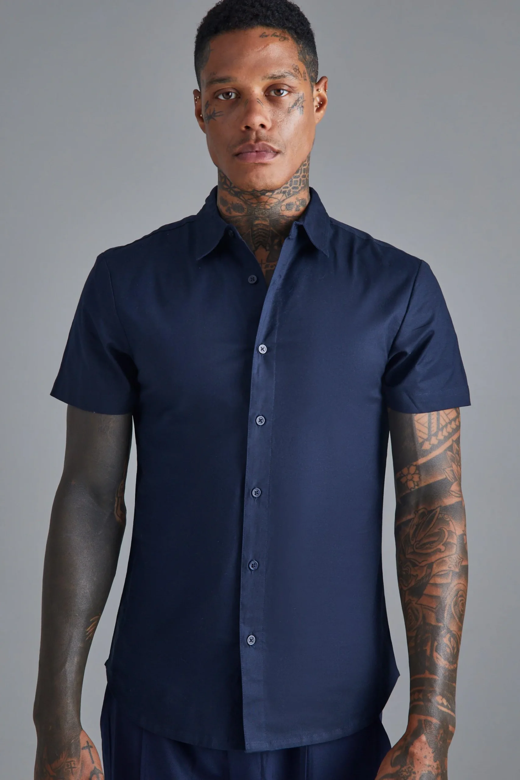 boohooMAN Short Sleeve Slim Shirt | UK| Shirts