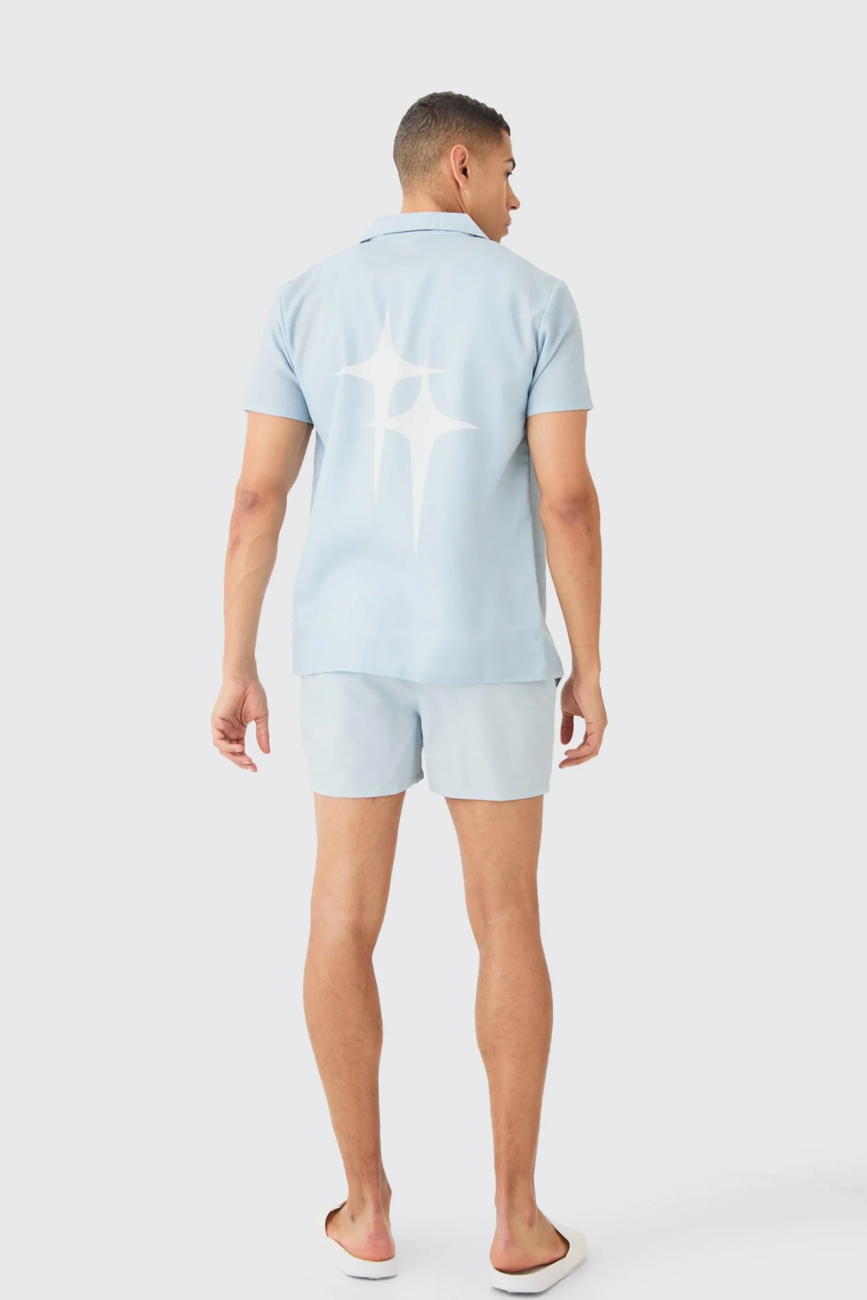 boohooMAN Short Sleeve Star Shirt & Swim Set | UK| Sets & Co-Ords