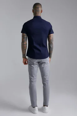 boohooMAN Short Sleeve Stretch Fit Shirt | UK| Shirts