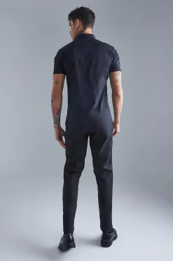 boohooMAN Short Sleeve Stretch Fit Shirt | UK| Shirts