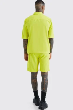 boohooMAN Short Sleeve Technical Utility Shirt & Short Set | UK| Sets & Co-Ords