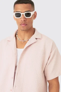 boohooMAN Short Sleeve Triangle Geo Boxy Shirt & Short Set | UK| Sets & Co-Ords