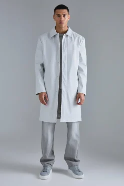boohooMAN Shower Proof Mid Length Mac | UK| Coats & Jackets