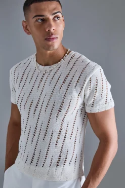 Shrunken Boxy Extreme Distressed T-shirt | UK^boohooMAN Hot