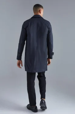 boohooMAN Single Breasted Poly Twill Mac | UK| Coats & Jackets