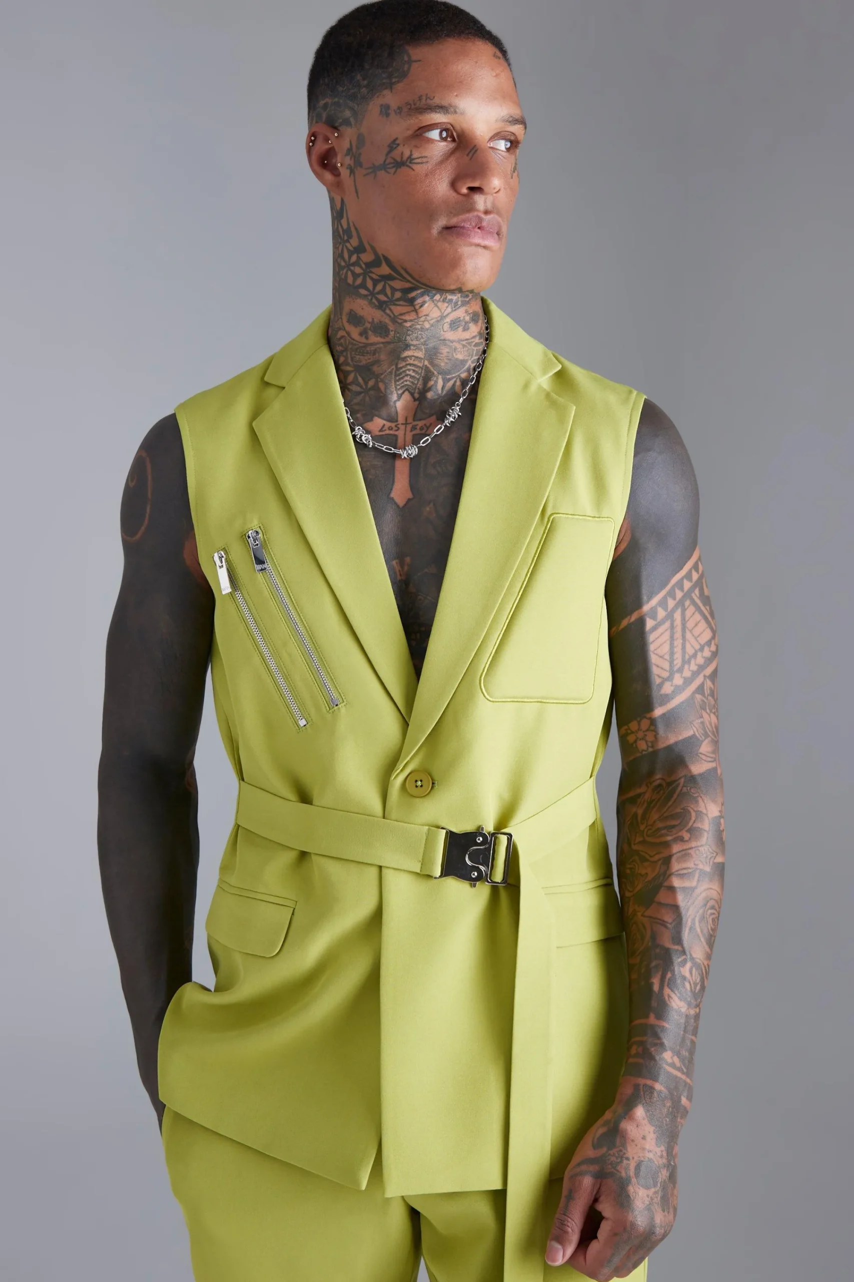 boohooMAN Single Breasted Sleeveless Suit Jacket | UK| Suits & Tailoring