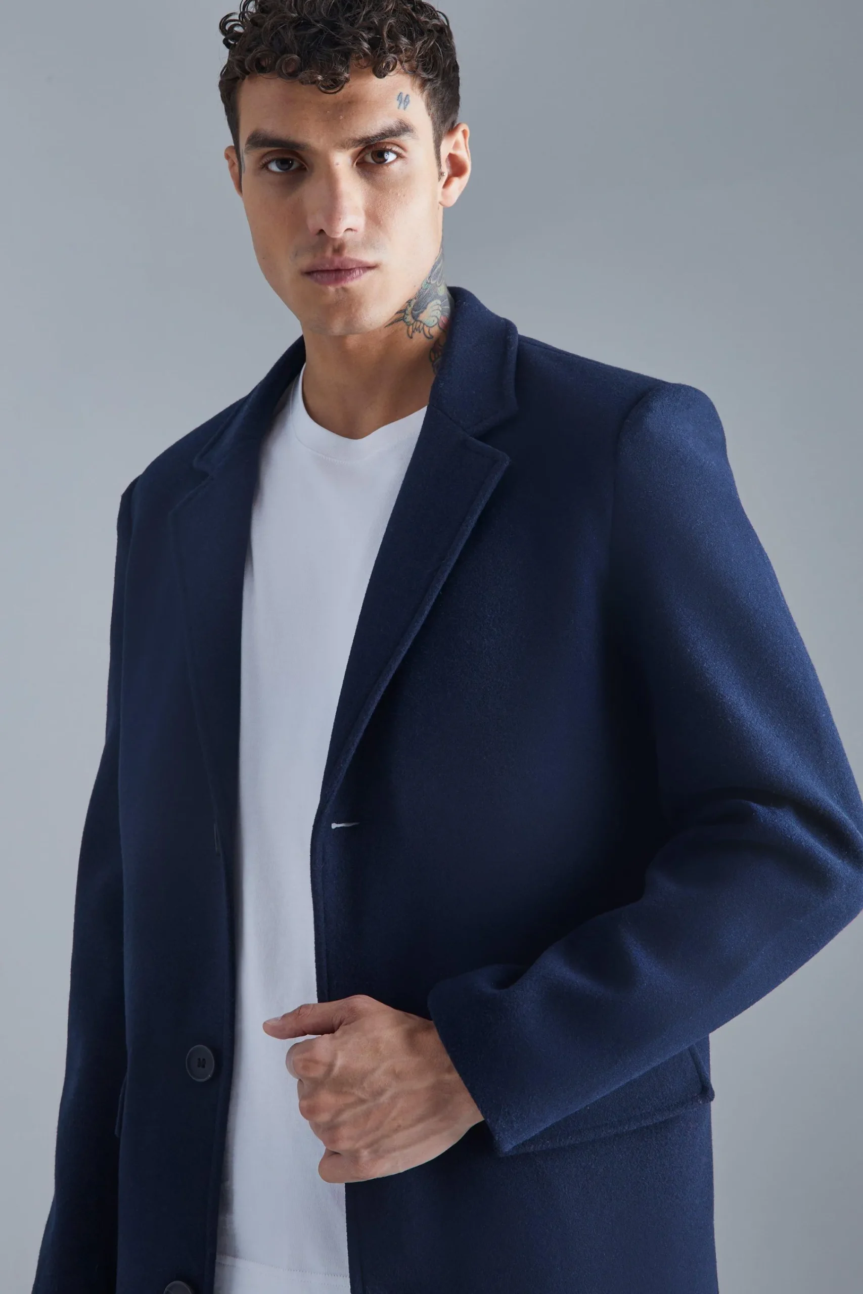 boohooMAN Single Breasted Wool Mix Overcoat | UK| Coats & Jackets
