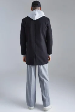 boohooMAN Single Breasted Wool Mix Overcoat | UK| Coats & Jackets