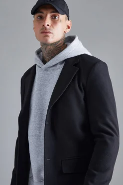 boohooMAN Single Breasted Wool Mix Overcoat | UK| Coats & Jackets
