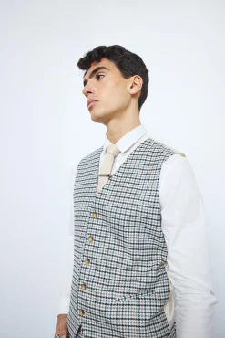 boohooMAN Skinny Checked Waistcoat | UK| Suits & Tailoring