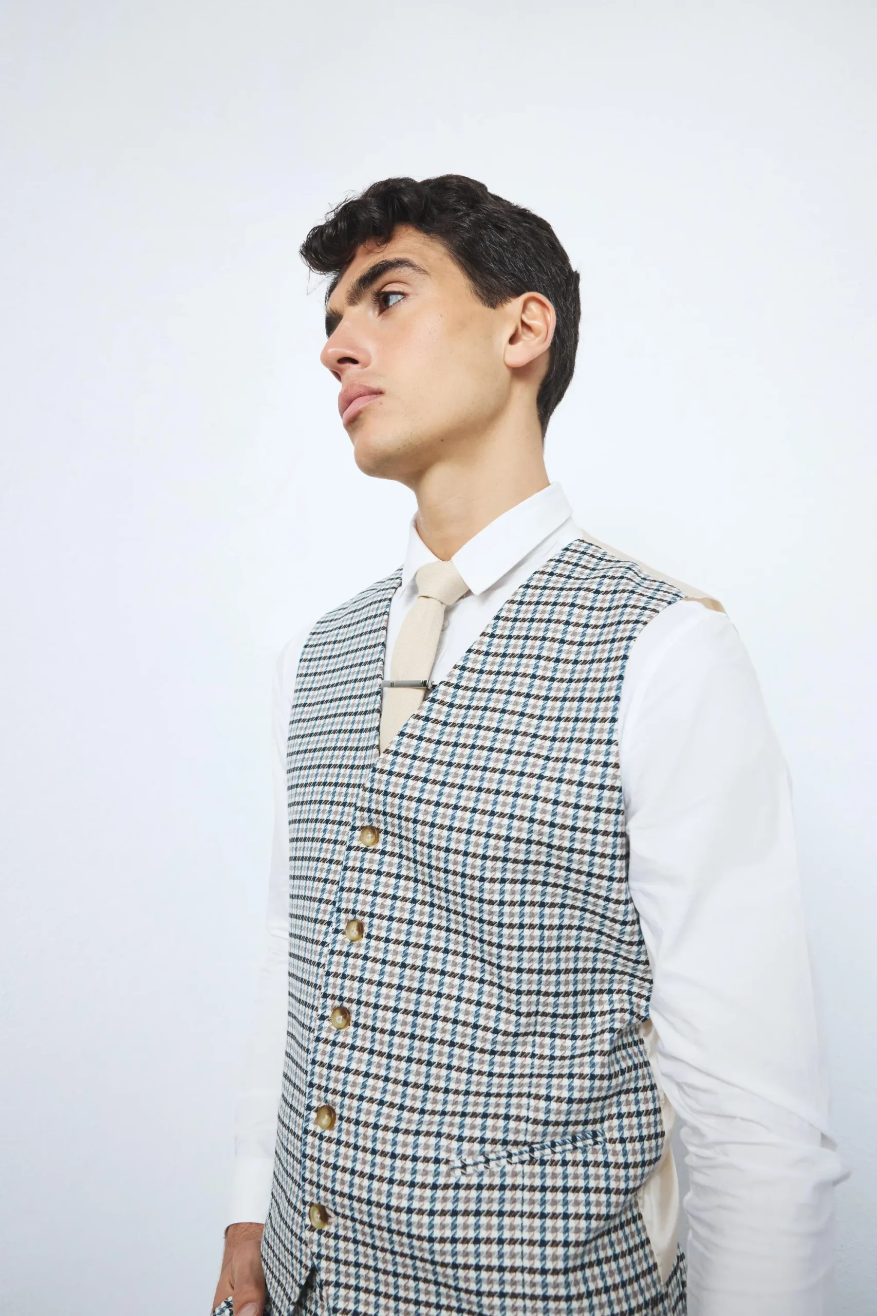 boohooMAN Skinny Checked Waistcoat | UK| Suits & Tailoring
