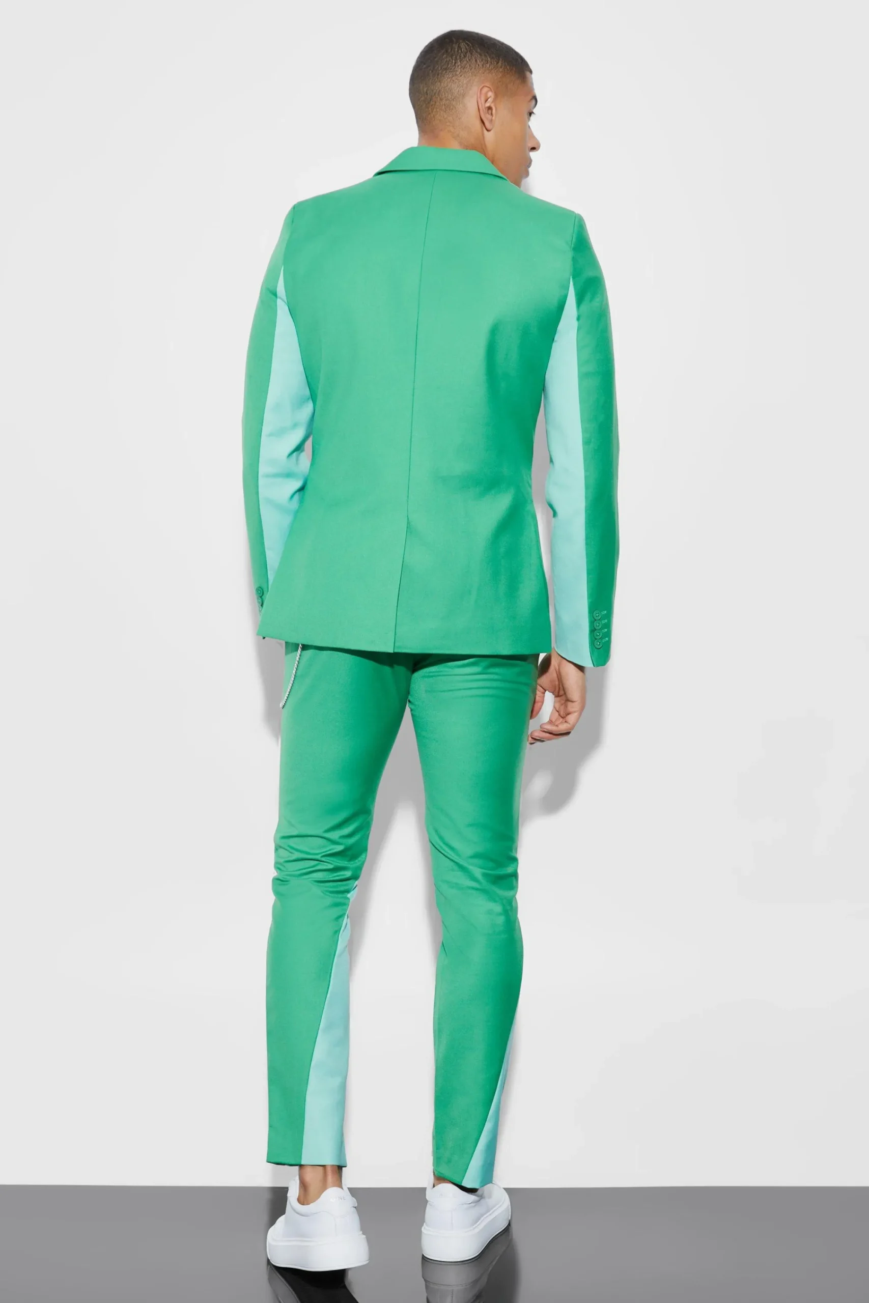 boohooMAN Skinny Colourblock Suit Jacket | UK| Suits & Tailoring
