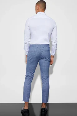 boohooMAN Skinny Crop Micro Check Suit | UK| Suits & Tailoring