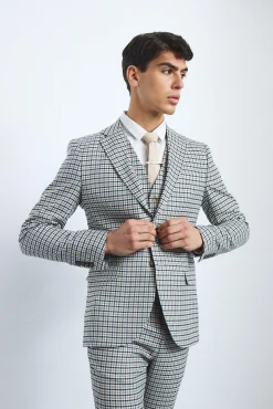 boohooMAN Skinny Cropped Check Suit | UK| Suits & Tailoring