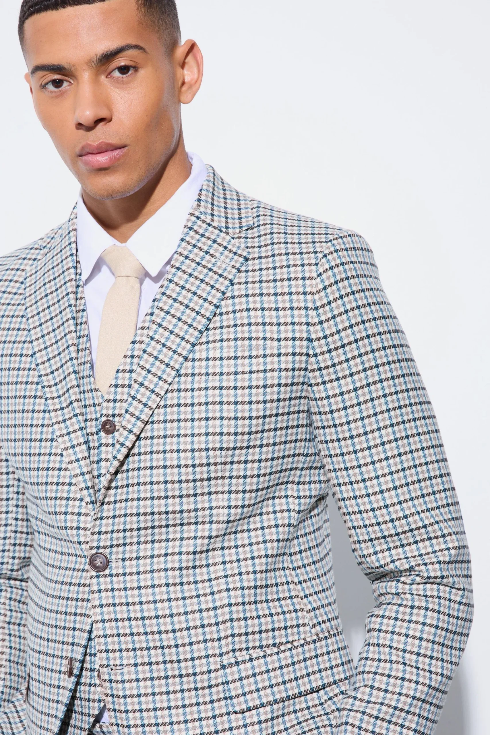 boohooMAN Skinny Cropped Check Suit | UK| Suits & Tailoring