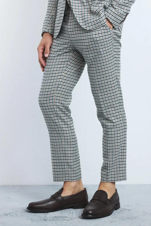 boohooMAN Skinny Cropped Checked Suit Trousers | UK| Suits & Tailoring|Trousers