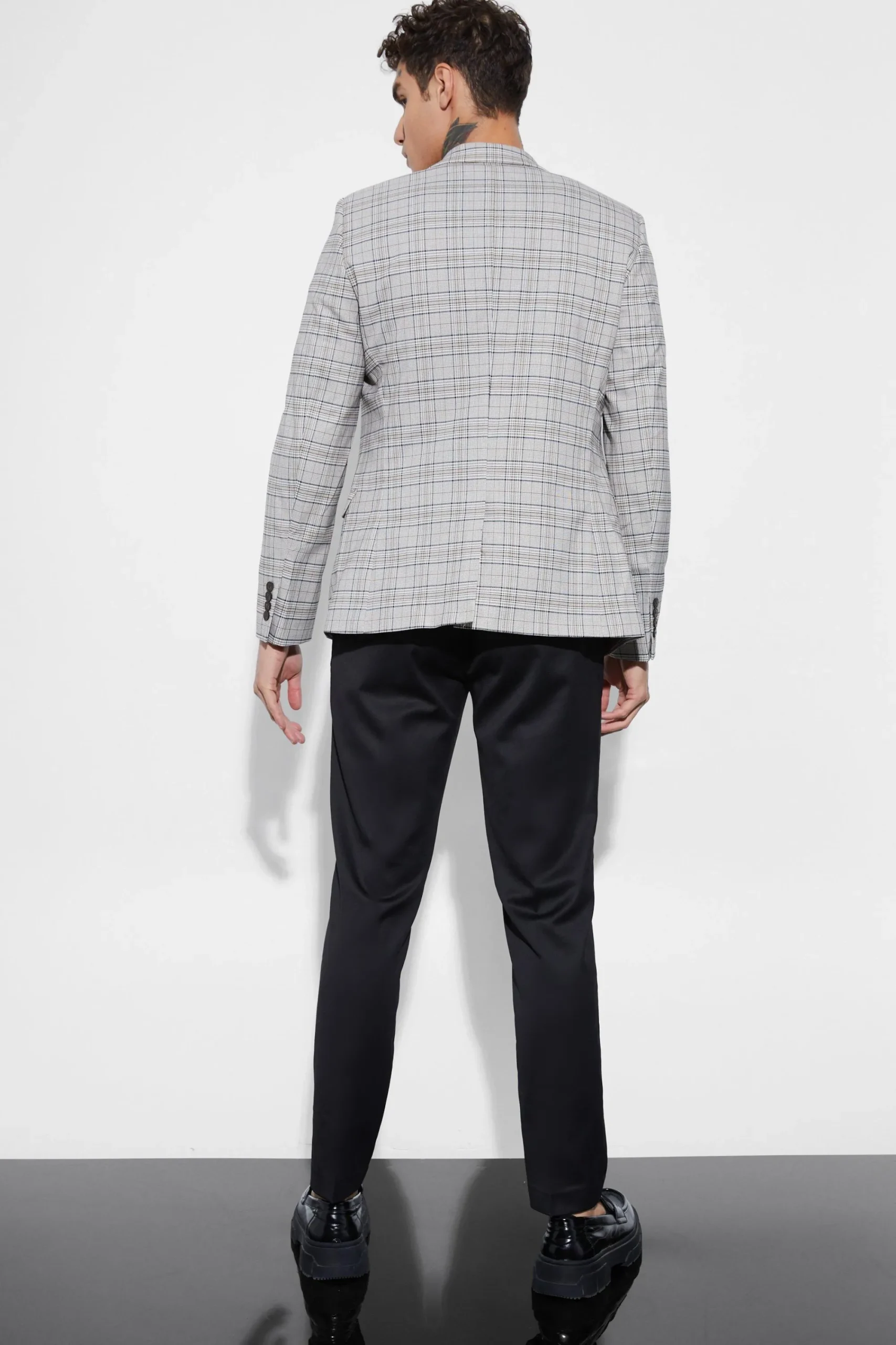 boohooMAN Skinny Fit Check Suit Jacket | UK| Suits & Tailoring
