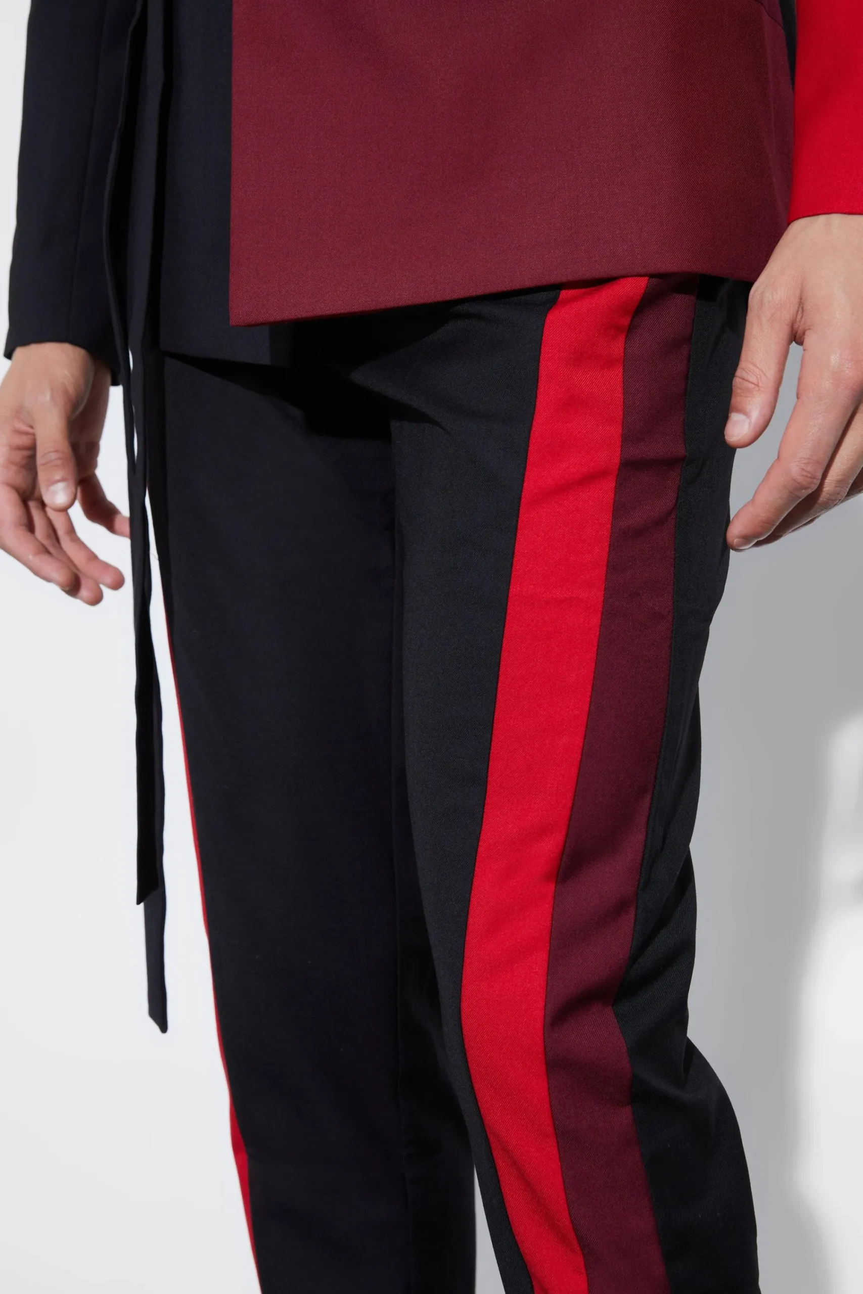 boohooMAN Skinny Fit Colour Block Panel Suit Trouser | UK| Suits & Tailoring