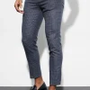 boohooMAN Skinny Fit Cropped Check Suit Trousers | UK| Suits & Tailoring|Trousers
