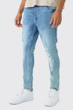 boohooMAN Skinny Fit Distressed Ripped Jeans | UK| Trousers|Jeans