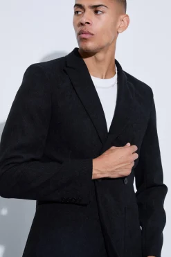 boohooMAN Skinny Fit Double Breasted Corduroy Blazer | UK| Suits & Tailoring