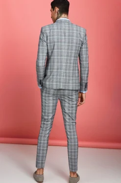 boohooMAN Skinny Fit Prince Of Wales Check Suit Jacket | UK| Suits & Tailoring