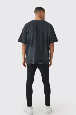 boohooMAN Skinny Fit Rip & Repair Paisley Leopard Jeans | UK| Trousers|Jeans