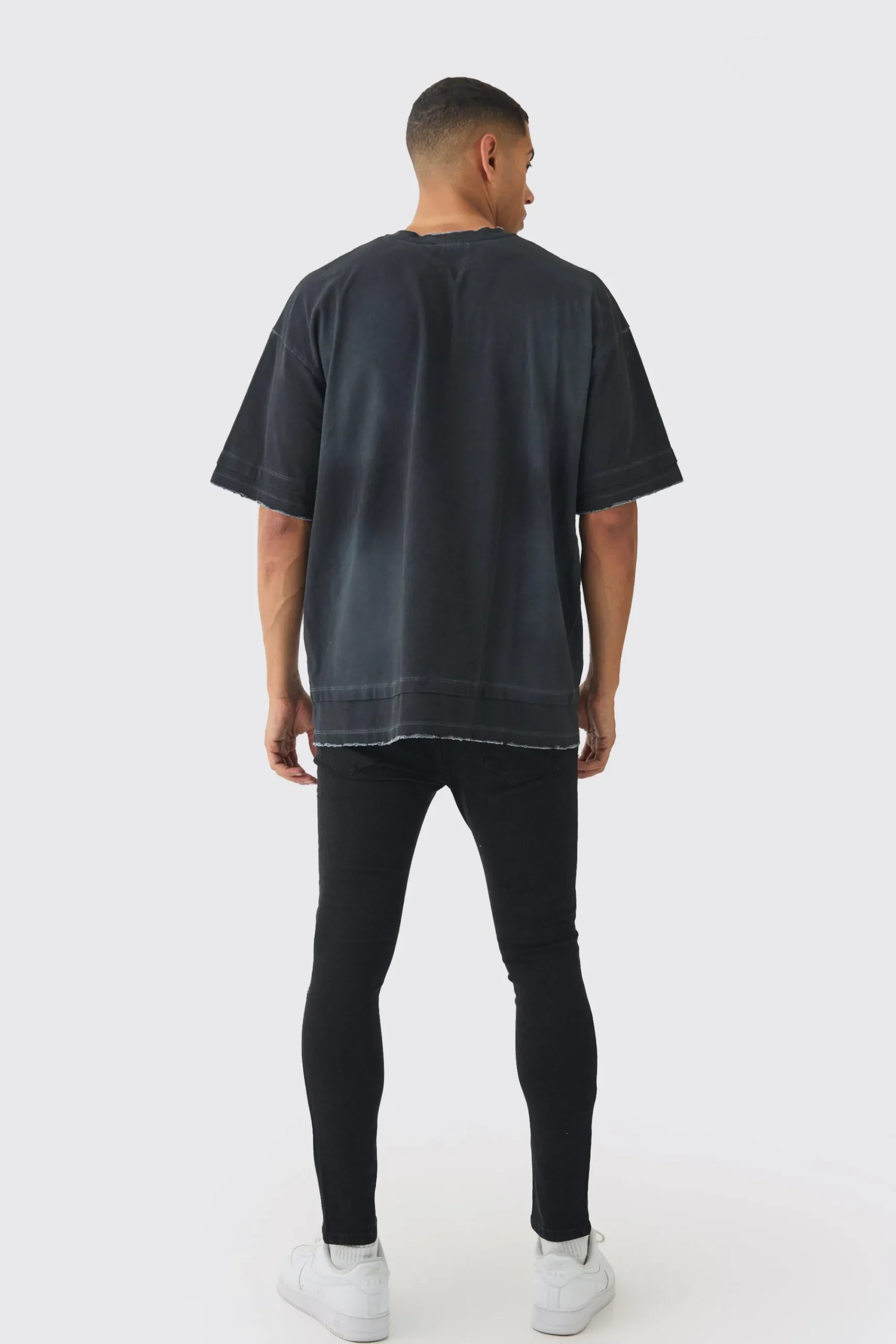 boohooMAN Skinny Fit Rip & Repair Paisley Leopard Jeans | UK| Trousers|Jeans