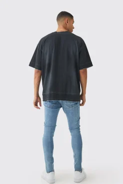 boohooMAN Skinny Fit Rip & Repair Paint Splatter Jeans | UK| Trousers|Jeans