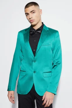 boohooMAN Skinny Fit Satin Suit Jacket | UK| Suits & Tailoring