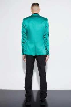 boohooMAN Skinny Fit Satin Suit Jacket | UK| Suits & Tailoring