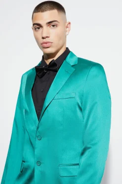 boohooMAN Skinny Fit Satin Suit Jacket | UK| Suits & Tailoring
