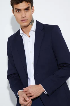 boohooMAN Skinny Fit Single Breasted Jersey Blazer | UK| Suits & Tailoring