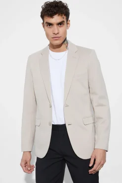 boohooMAN Skinny Fit Single Breasted Jersey Blazer | UK| Suits & Tailoring