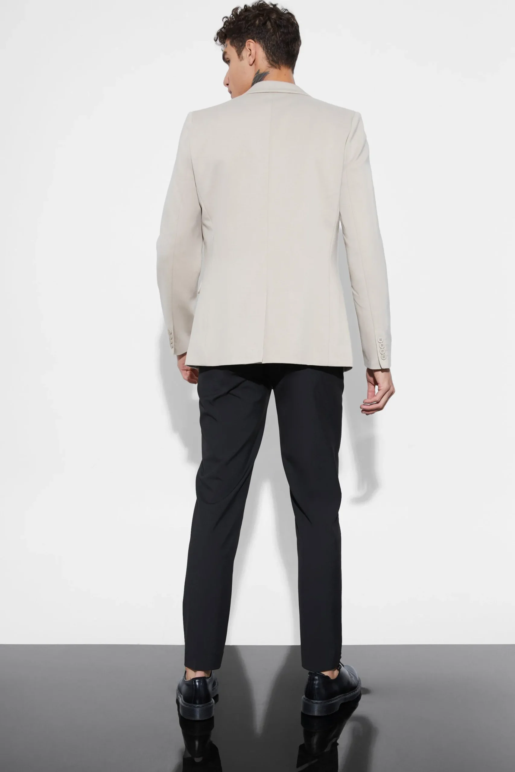 boohooMAN Skinny Fit Single Breasted Jersey Blazer | UK| Suits & Tailoring