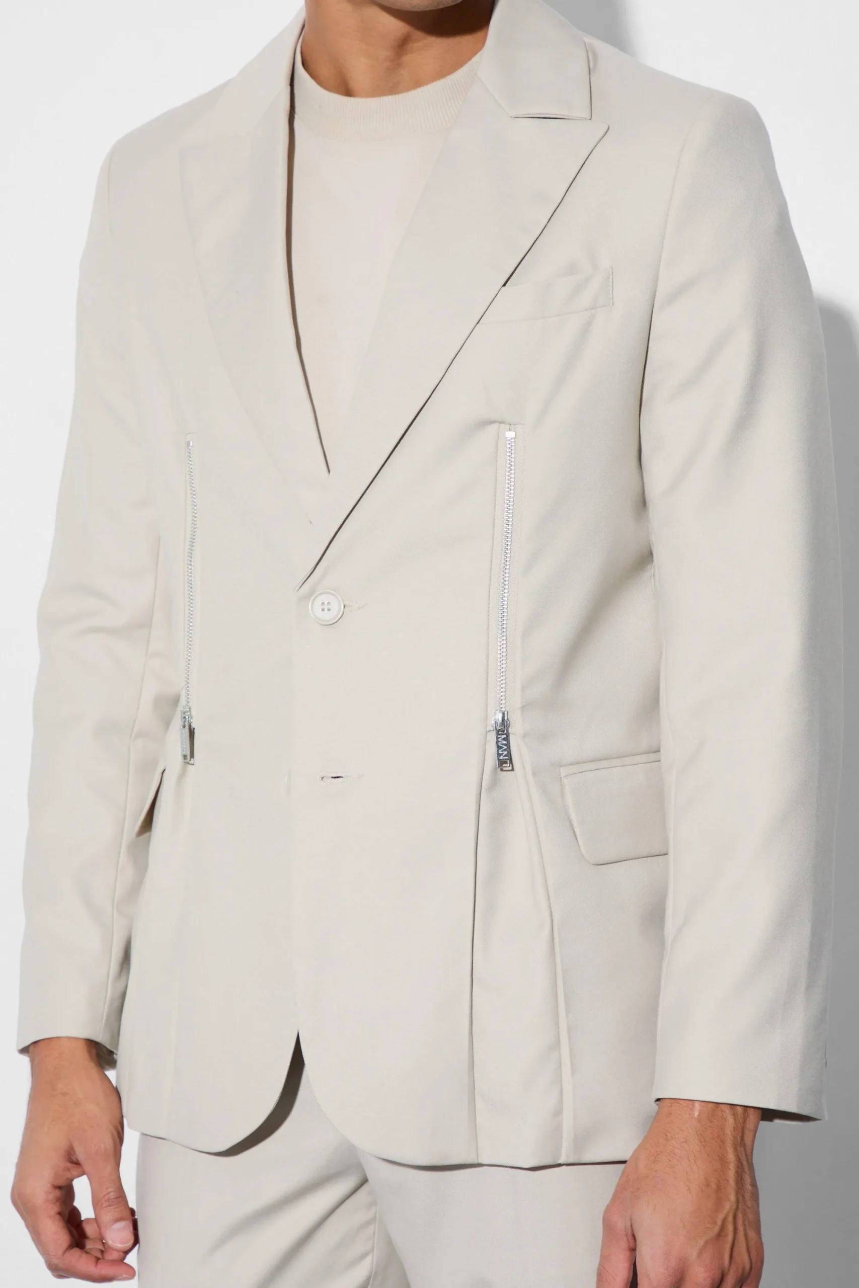 boohooMAN Skinny Fit Zip Dart Suit Jacket | UK| Suits & Tailoring