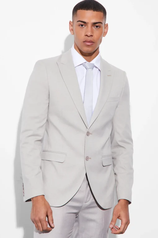 boohooMAN Skinny Linen Crop Suit | UK| Suits & Tailoring