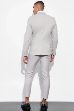 boohooMAN Skinny Linen Crop Suit | UK| Suits & Tailoring