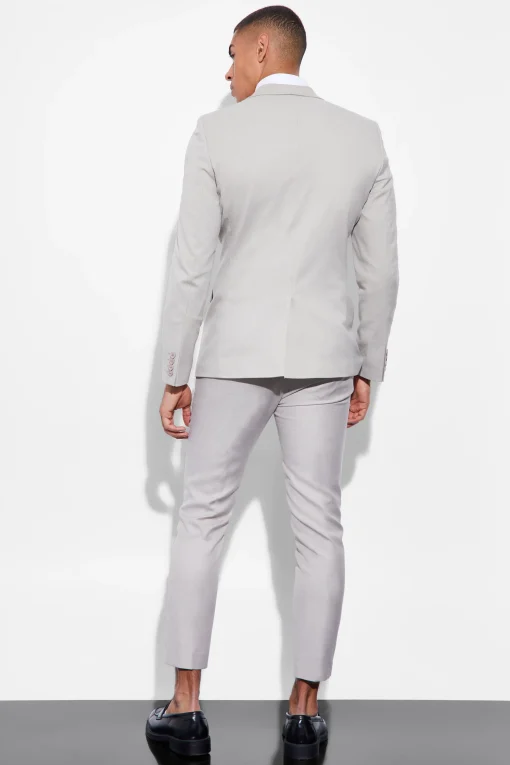 boohooMAN Skinny Linen Crop Suit | UK| Suits & Tailoring
