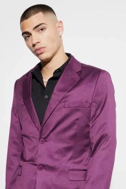 boohooMAN Skinny Satin Suit Jacket | UK| Suits & Tailoring