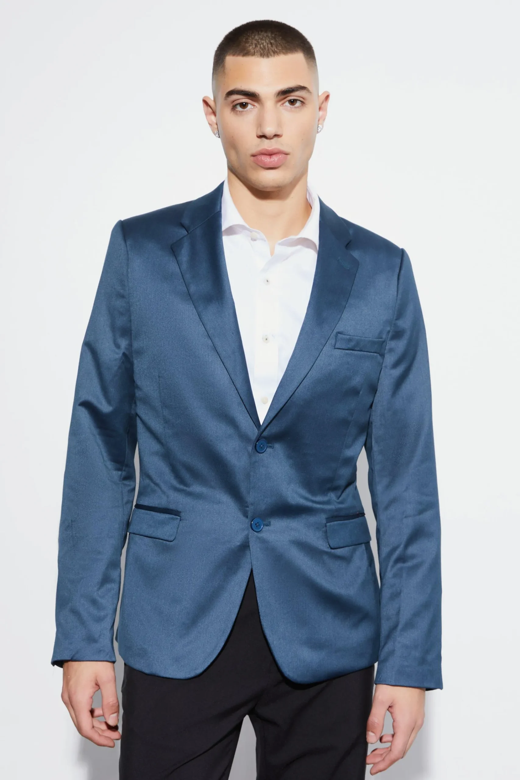 boohooMAN Skinny Satin Suit Jacket | UK| Suits & Tailoring