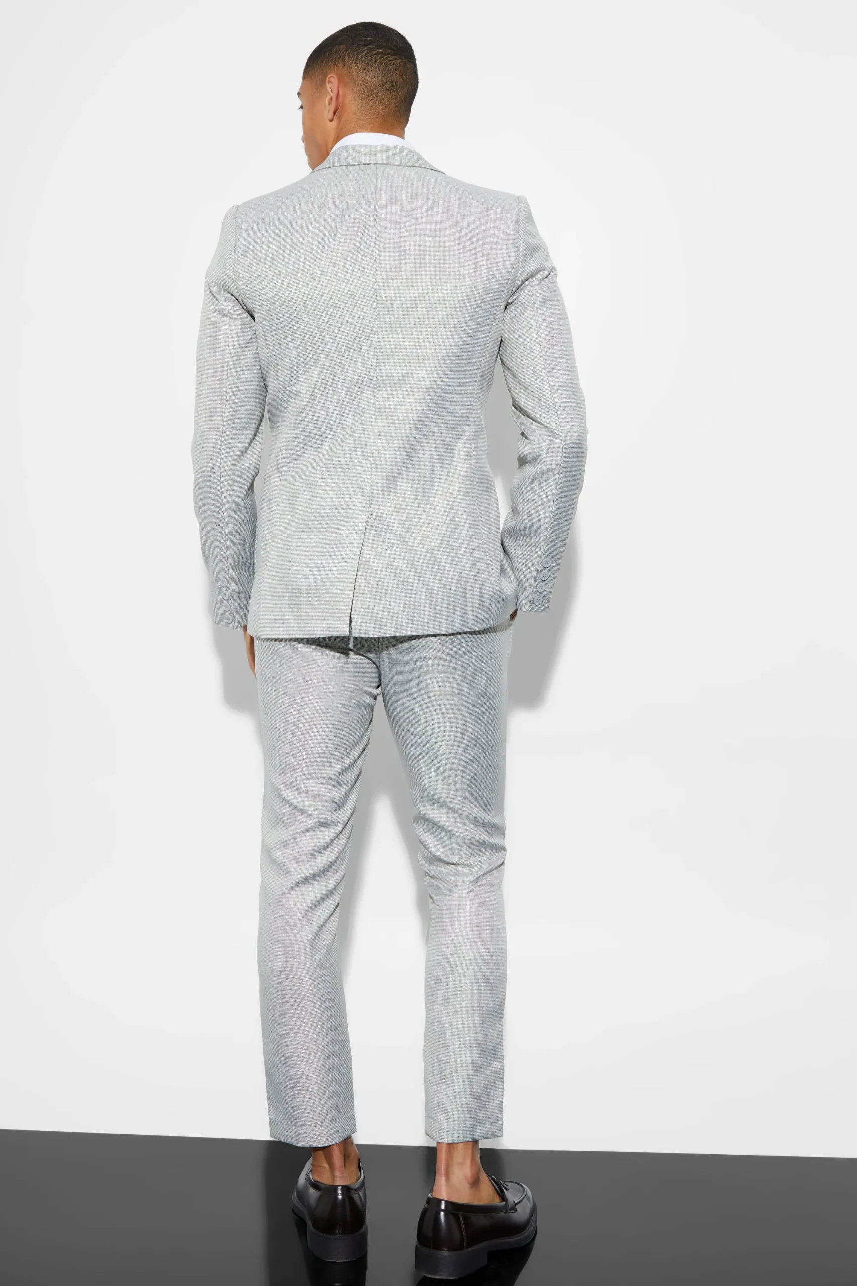 boohooMAN Skinny Single Breast Mini Texture Suit Jacket | UK| Suits & Tailoring