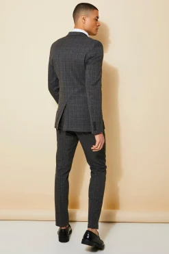 boohooMAN Skinny Single Breasted Check Suit Jacket | UK| Suits & Tailoring