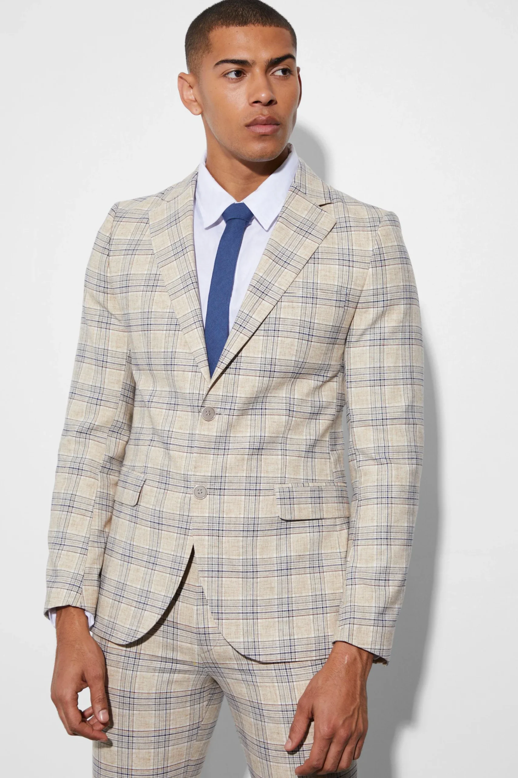 boohooMAN Skinny Single Breasted Check Suit Jacket | UK| Suits & Tailoring